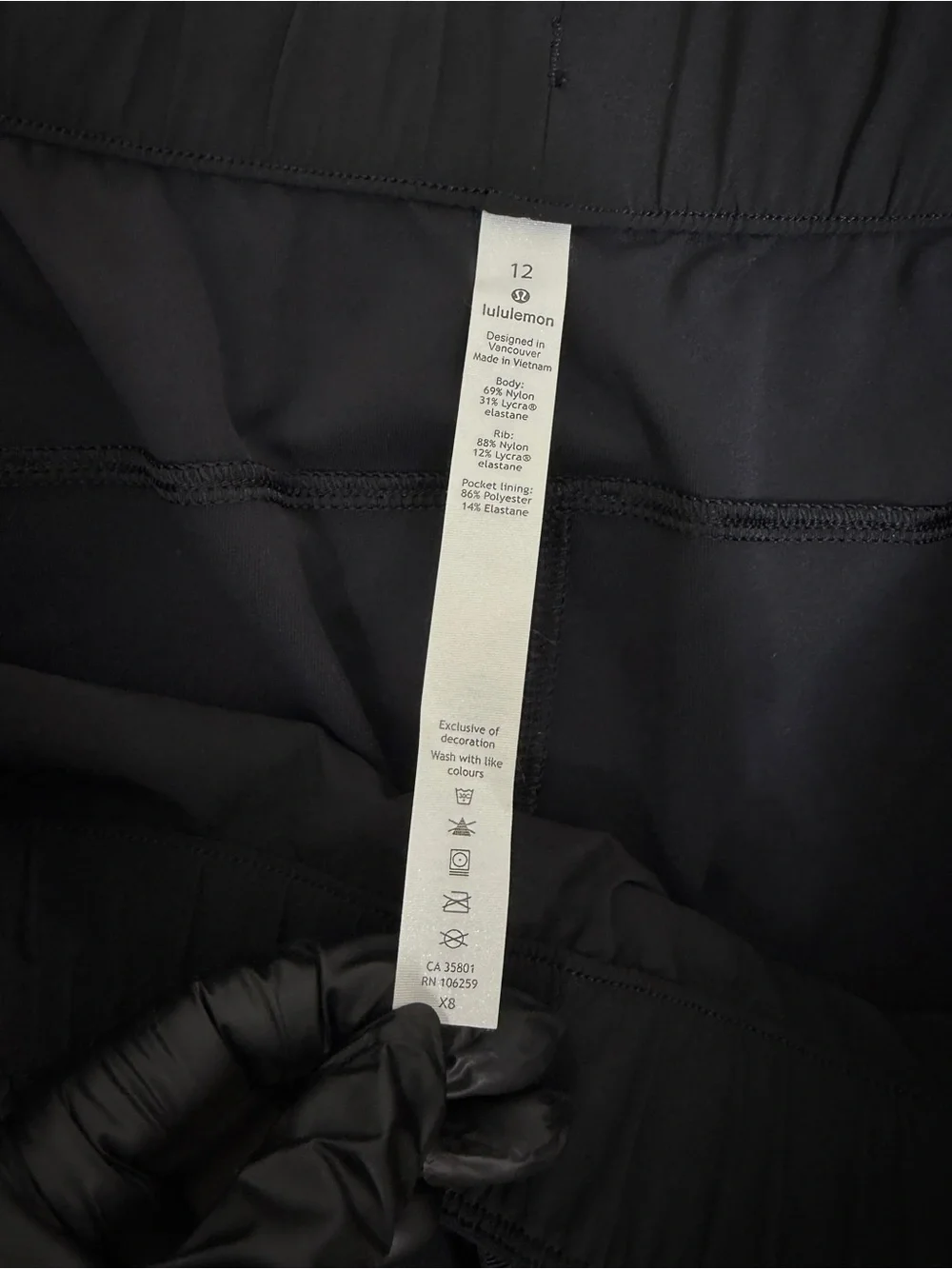 Lululemon Womens On the Fly Jogger Pants Woven Black Size 12 Active Performance
